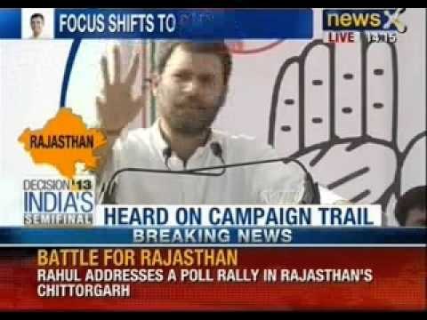 Rahul Gandhi addresses a poll rally in Rajasthan's chittorgarh - News X