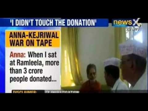 Anti corruption activist Anna Hazare and AAP chief Arvind Kejriwal war on tape - NewsX