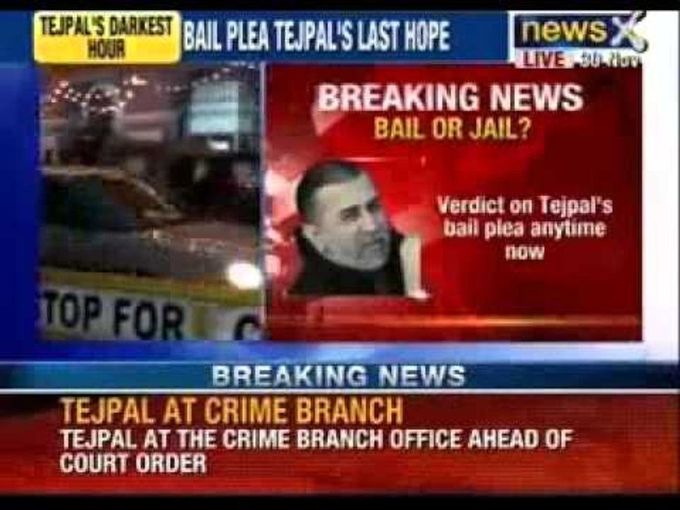 Tarun Tejpal case: Tejpal reaches Goa Police crime branch office, bail plea verdict shortly - NewsX