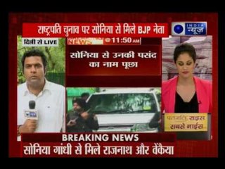 Rajnath Singh and Venkaiah Naidu to meet Congress Supremo Sonia Gandhi