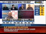 Assembly election results 2013 live 4 : BJP takes massive lead in Rajasthan - NewsX