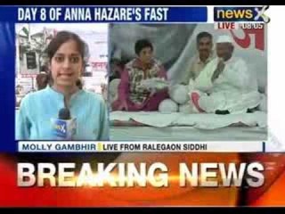 NewsX : Lokpal bill - Day 8 of Anna Hazare's fast
