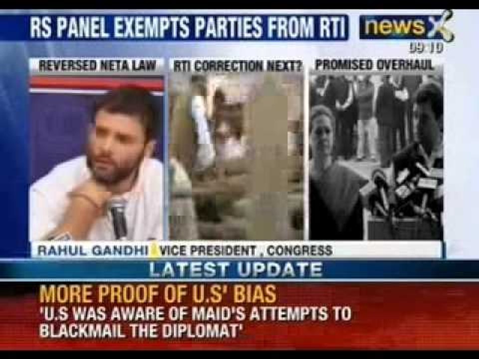 News X: Rajya Sabha exempts Political parties from the ambit of Right to Information