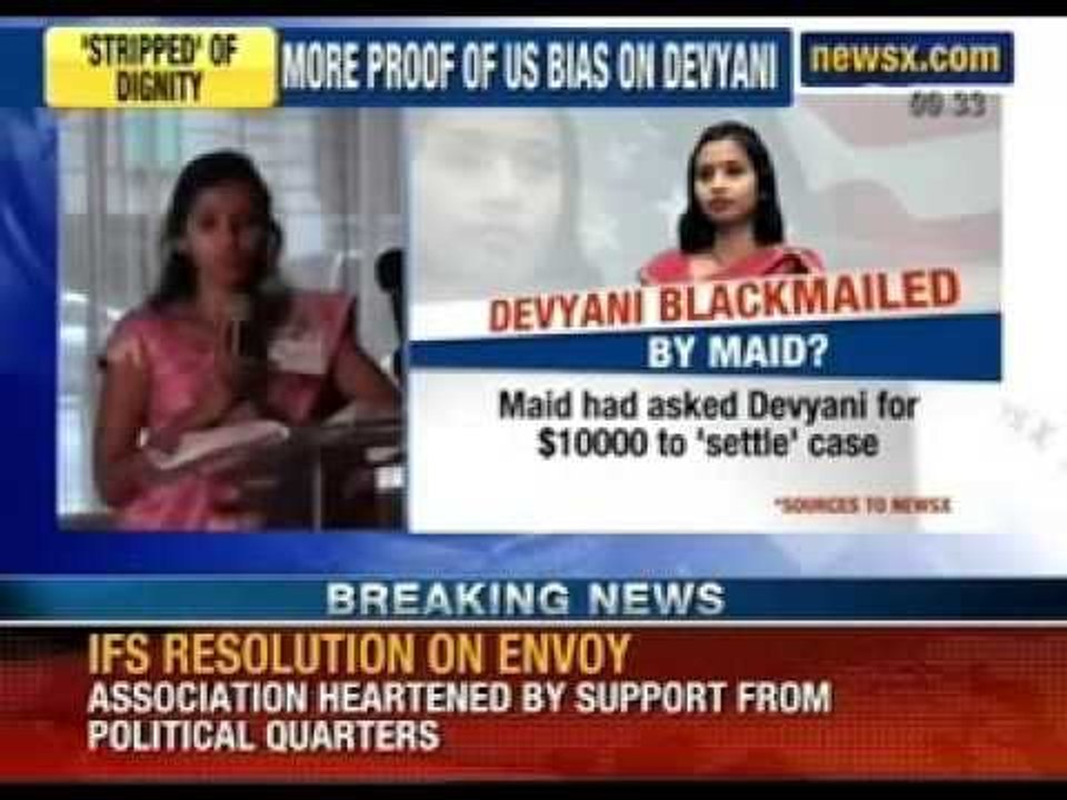 NewsX: IFS to issue resolution on Devyani Strip searched case