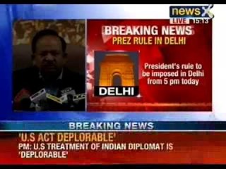 NewsX: President's rule to be imposed in Delhi from 5 PM today