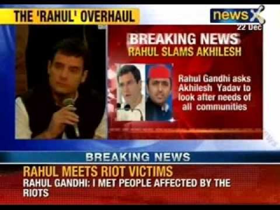 Rahul Gandhi slams Akhilesh Yadav govt. for the deplorable condition of relief camps - NewsX