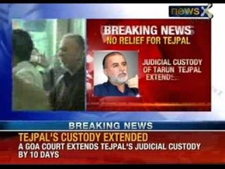 No relief for Tarun Tejpal :  Judicial custody of Tarun Tejpal extended by 10 days - NewsX