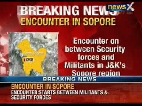 Two policemen injured in sopore encounter in North Kashmir - NewsX