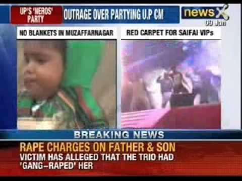 Muzaffarnagar riot victims cry while Akhilesh Yadav party's with stars - NewsX