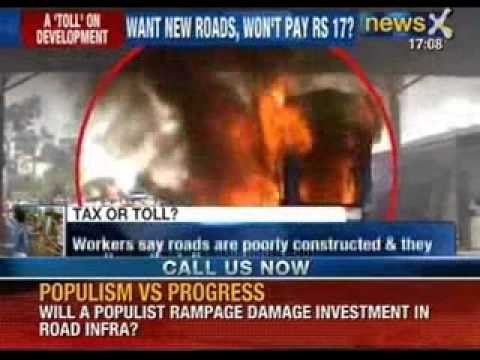 Toll plaza booth burnt by Shiv Sainiks in Maharashtra - News X