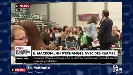 Après un vif échange avec une Gilet jaune Emmanuel Macron s'énerve contre les journalistes
