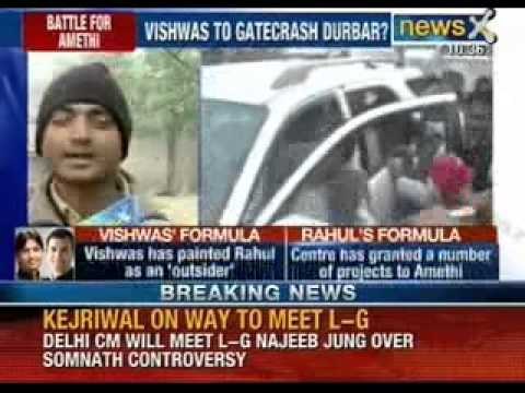 NewsX: The great battle of Amethi. It's Kumar Vishwas vs. Rahul Gandhi