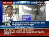 Watch Skydiving fail as parachute fails to open, killing women from Bangalore