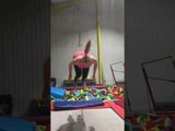 Female Gymnast Performs Incredible Tumbling Tricks