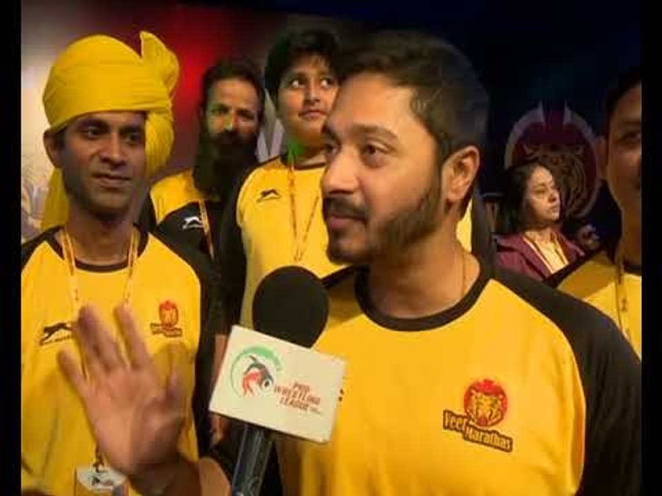 PWL 3 Day 9: Bollywood Actor Shreyas Talpade shows his support for the team Veer Marathas