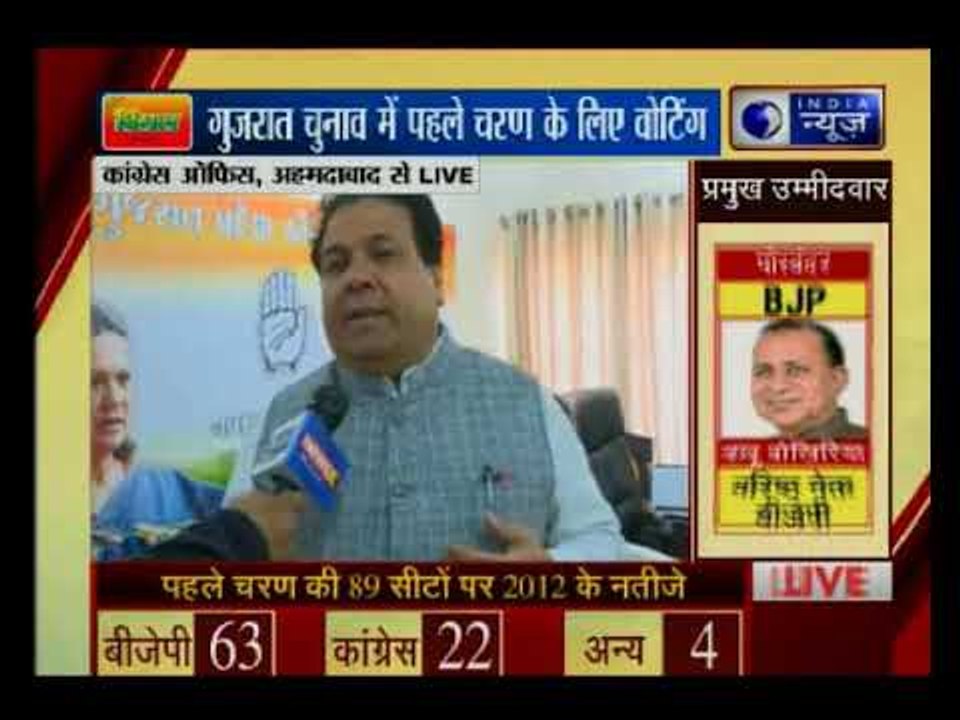 अहमदाबाद कांग्रेस ऑफिस से दीपक चौरसिया Live: सप...