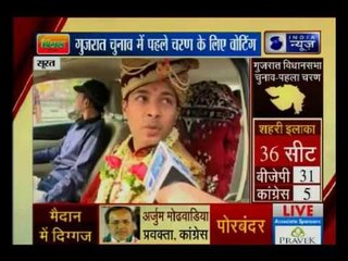 सूरत में दूल्हा-दुल्हन ने शादी की रस्मों से पहले नागरिक होने की जिम्मेदारी वोट डालकर निभाई