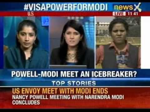 US envoy Nancy Powell meets Gujarat CM Narendra Modi in Gandhinagar