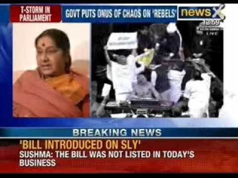 Telangana Issue: Congress is playing both sides on Telangana issue, Says Sushma Swaraj