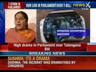 Congress responsible for uproar in Parliament, says Sushma Swaraj