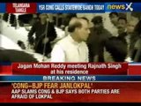Telangana Issue: Jagan Mohan Reddy meet to Rajnath Singh at his residence