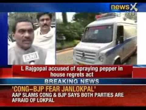 Parliament disgraced: L Rajgopal accused of spraying pepper in house regrets act