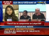 Arvind kejriwal remains defiant on Lokpal Bill