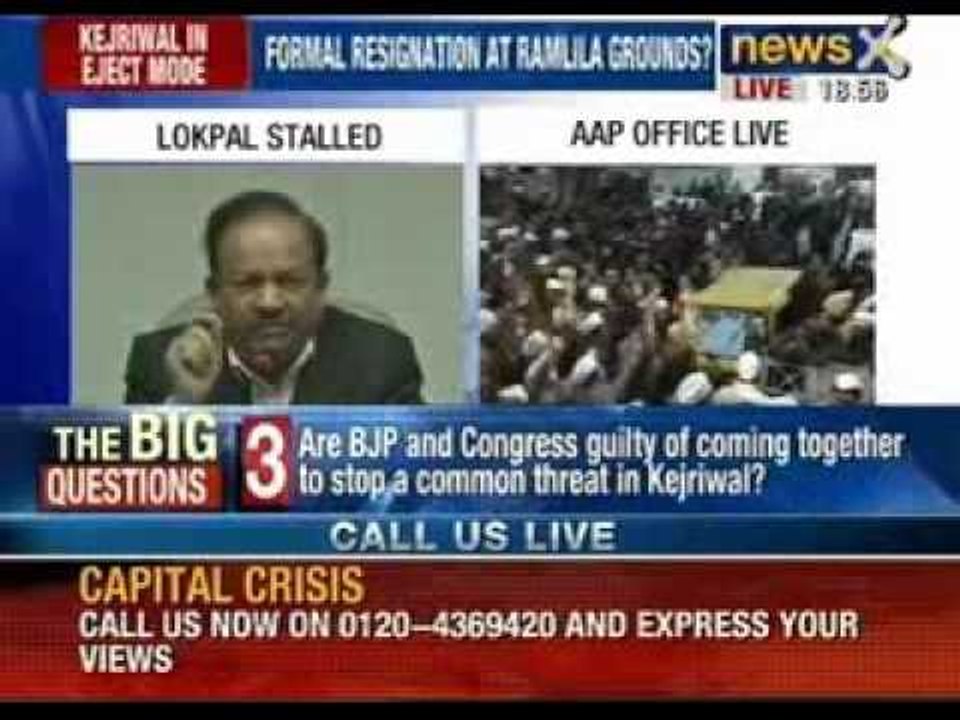 Bhartiya Janata Party Leader Dr Harshvardhan addressing a press conference after the session