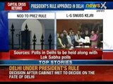 Cabinet approves President rule in Delhi
