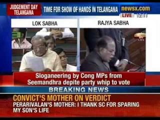 Telangana bill: Massive uproar in the parliament