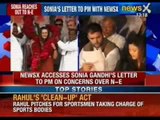 NewsX accesses Sonia Gandhi's letter to PM on concerns over North-East