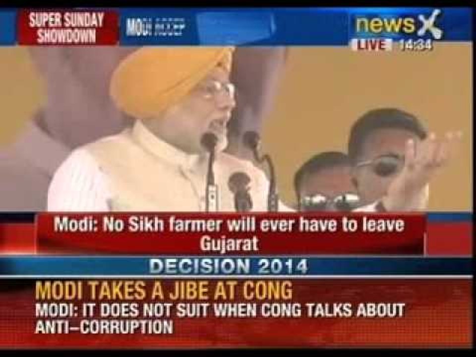Narendra Modi addresses mega rally in Jagraon, Punjab
