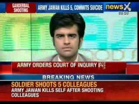 Soldier kills 5 colleagues and commits suicide in Ganderbal, JK