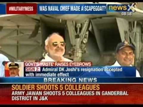 Admiral DK Joshi's resignation accepted with immidiate effect