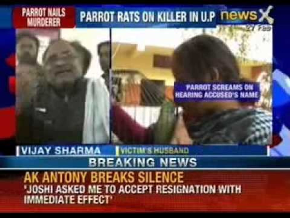 Parrot identifies the murderer, solves mistress murder case