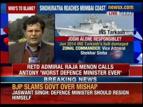 INS Sindhuratna mishap: K Raja Menon calls Antony 'worst Defence Minister ever'