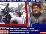 Black ink thrown at Sahara chief Subrata Roy