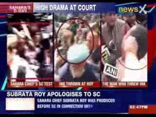 High drama at SC, ink thrown at Subrata Roy