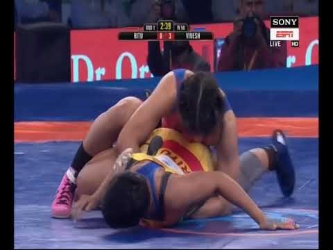 PWL 3 Day 11: Ritu Phogat Vs Vinesh Phogat at Pro Wrestling League 2018 | Highlights