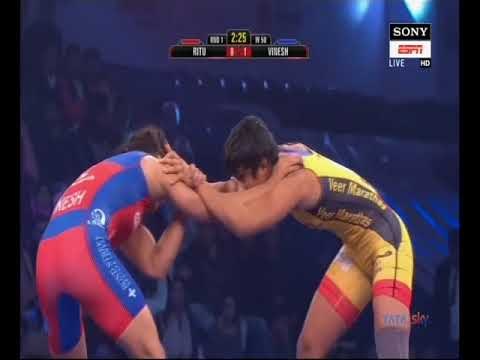 PWL 3 Day 11: Ritu Phogat Vs Vinesh Phogat at Pro Wrestling League 2018 | Full Match
