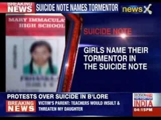 Girls name their tormentor in the suicide note