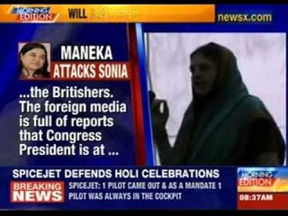 Menaka slams the Congress President for looting the country