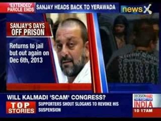 Sanjay Dutt back to Yerawada jail after 3 months