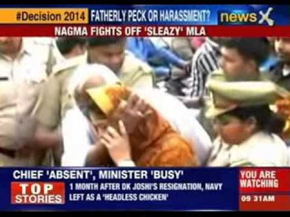 Congress MLA misbehaves with Nagma