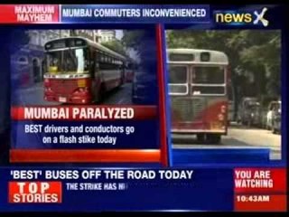 Strike has hit the public transport badly in Mumbai