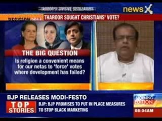 Shashi Tharoor sought Christians' vote?