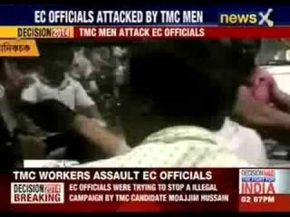 TMC workers assault Election Commission