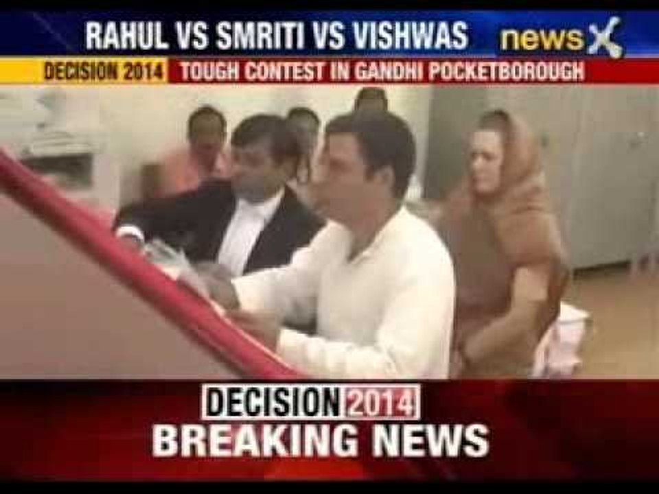 Rahul Gandhi files his nomination papers from Amethi