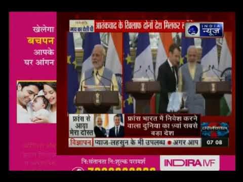 भारत और फ्रांस के बीच द्विपक्षीय वार्ता में सुरक्षा और परमाणु ऊर्जा समेत, 14 समझौतों पर लगी मुहर