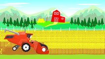BIG Combine Harvester Rubber Track | Fairy Tractor | Yellow Harvester Crawler | fairy Tale New